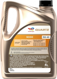 TotalEnergies Quartz 9000 5W-40 Motor Yağı