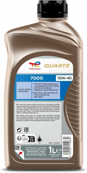 TotalEnergies Quartz 7000 10W-40 Motor Yağı (1 litre)