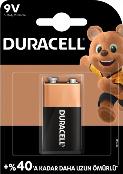 Duracell Basic 9V Dikdörtgen Pil