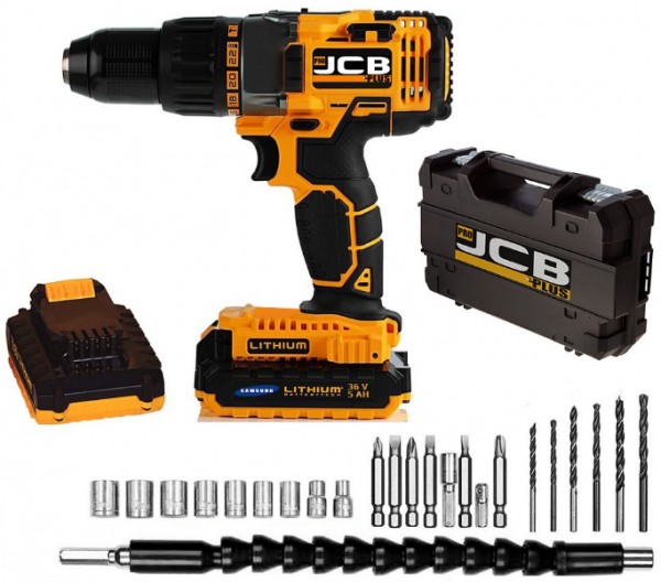 JCB Pro Steel 36 V 5 Ah Akülü Matkap