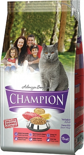 Champion Dana Etli Yetişkin 15 kg Kedi Maması (15 kg)