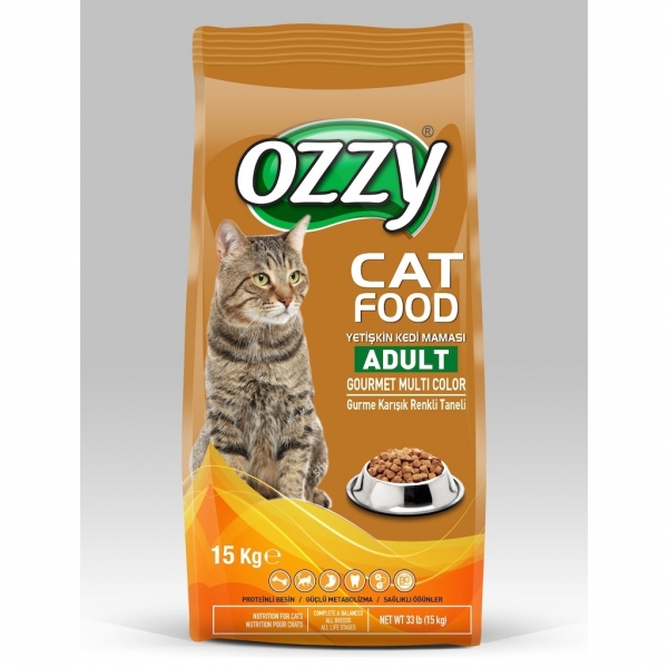 Ozzy Gurme Renkli Taneli Yetişkin 15 kg Kedi Maması
