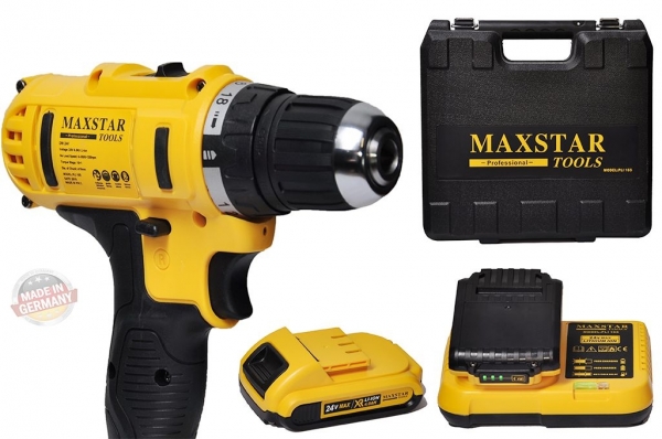 Maxstar 24 V 5 Ah Darbeli Akülü Matkap