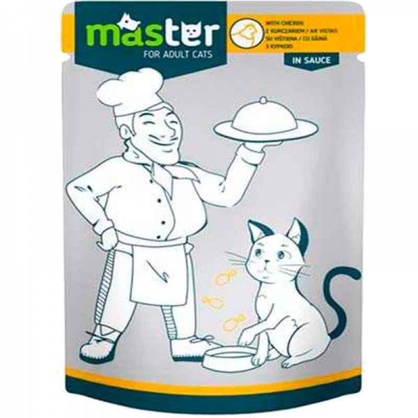 Master Tavuk Etli Pouch 80 gr Kedi Maması