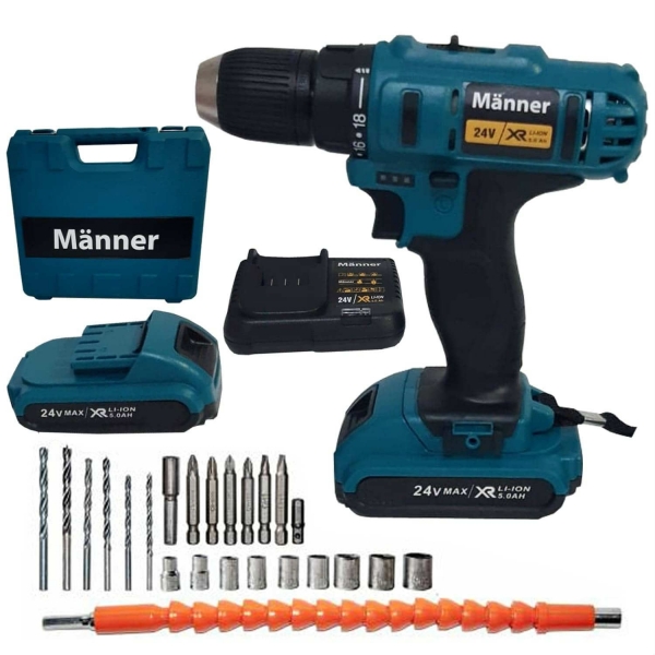 Manner XR 24 V 5 Ah + Set Akülü Matkap