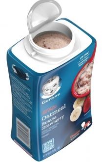 Gerber Baby Yulaf Ezmesi Mama Banana Strawberry 8 oz 227 gr Kaşık Mama
