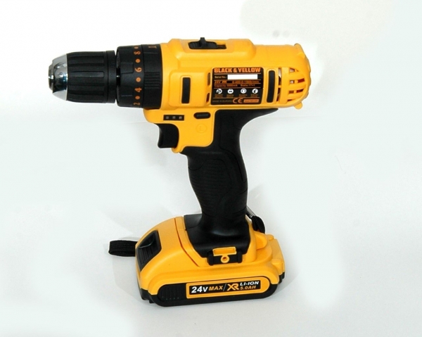 Black&Yellow 24 V 5 Ah Akülü Matkap