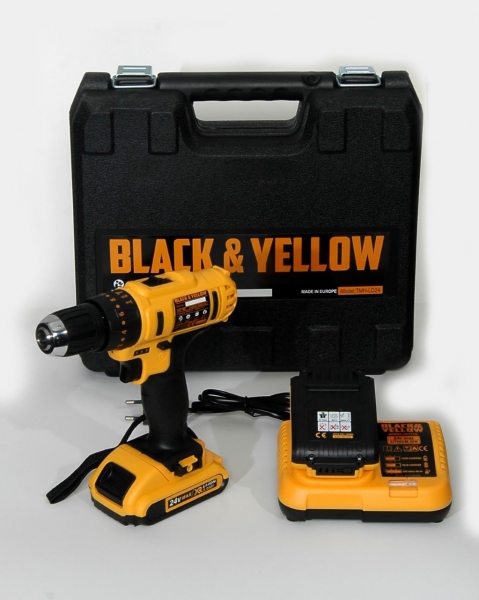 Black&Yellow 24 V 5 Ah Akülü Matkap