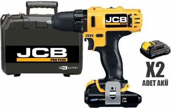 JCB Pro Plus 32 V 5 Ah Darbeli Akülü Matkap