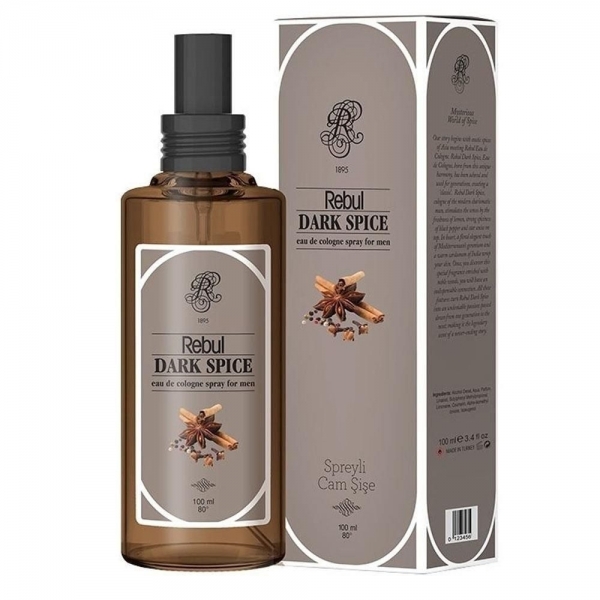 Rebul Dark Spice Kolonyası Cam Şişe Sprey 100 ml (100 ml / Cam Şişe)