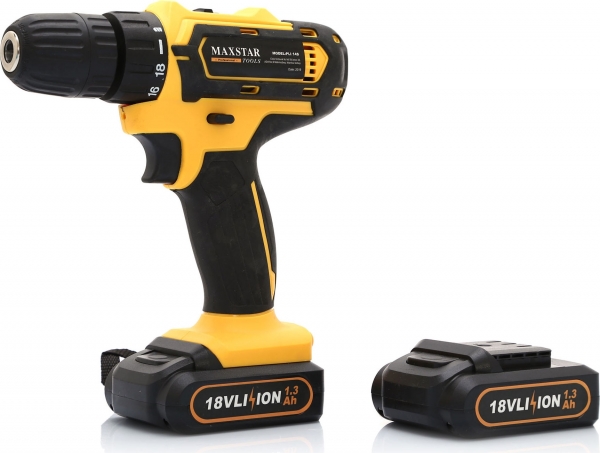 Maxstar 18 V 1.3 Ah Akülü Vidalama (Sarı)