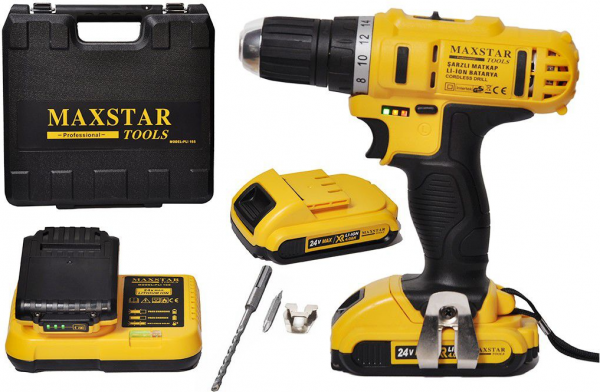 Maxstar 24 V 4 Ah Akülü Matkap