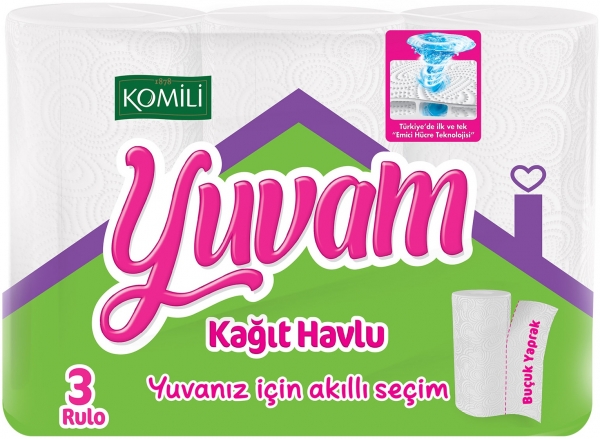 Komili Yuvam Kağıt Havlu 3 Rulo (3 Rulo)