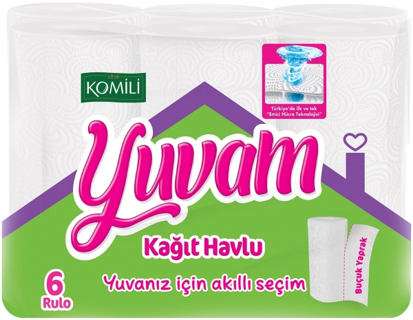 Komili Yuvam Kağıt Havlu 6 Rulo (6 Rulo)