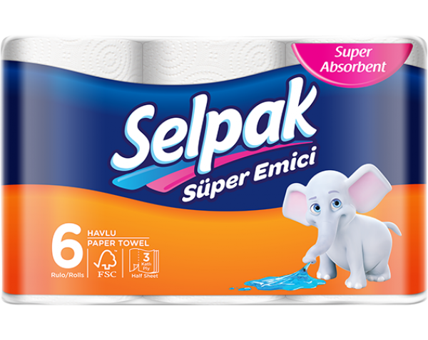Selpak Kağıt Havlu 6 Rulo (6 Rulo)