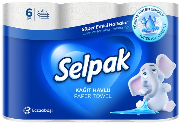 Selpak Kağıt Havlu 6 Rulo (6 Rulo)