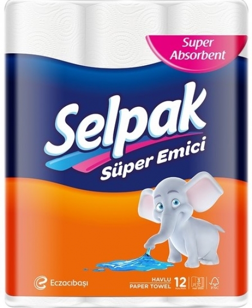 Selpak Kağıt Havlu 12 Rulo (12 Rulo)