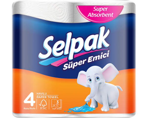 Selpak Kağıt Havlu 4 Rulo (4 Rulo)