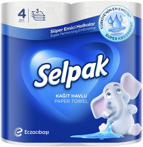 Selpak Kağıt Havlu 4 Rulo (4 Rulo)