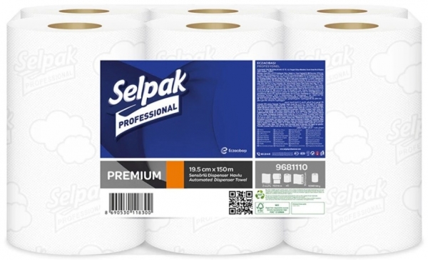 Selpak Professional Premium Sensörlü 150 m Kağıt Havlu 6 Rulo (150 m)