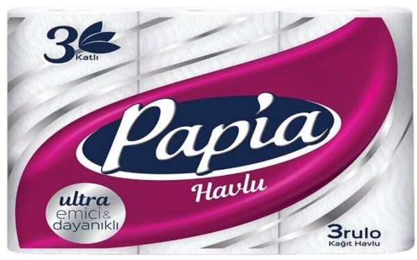 Papia Ultra Kağıt Havlu 3 Rulo (3 Rulo)