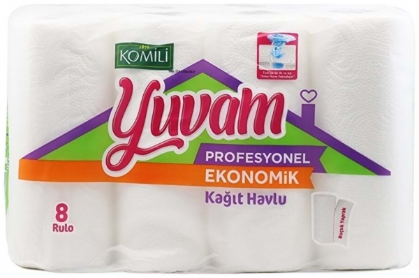 Komili Profesyonel Ekonomik Kağıt Havlu 8 Rulo