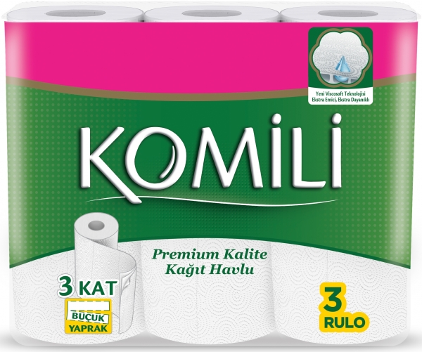 Komili Kağıt Havlu 3 Rulo (3 Rulo)