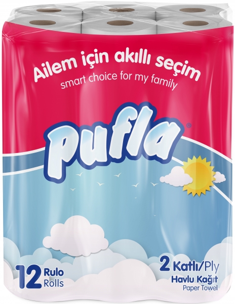 Pufla Kağıt Havlu 12 Rulo (12 Rulo)