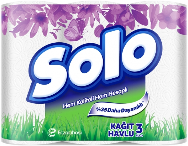 Solo Kağıt Havlu 3 Rulo (3 Rulo)