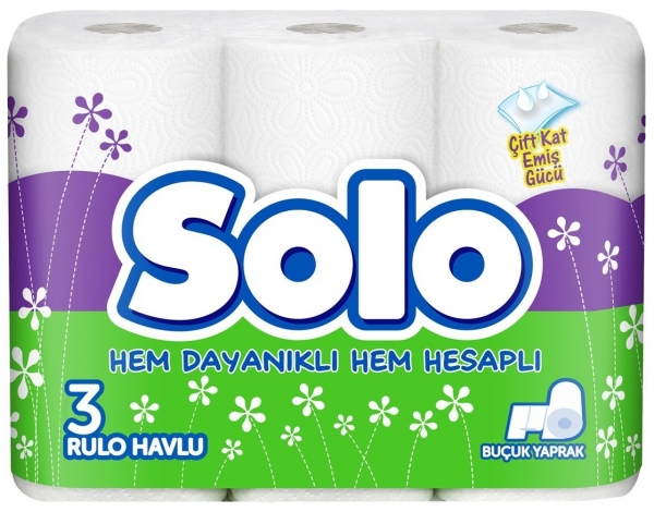 Solo Kağıt Havlu 3 Rulo (3 Rulo)