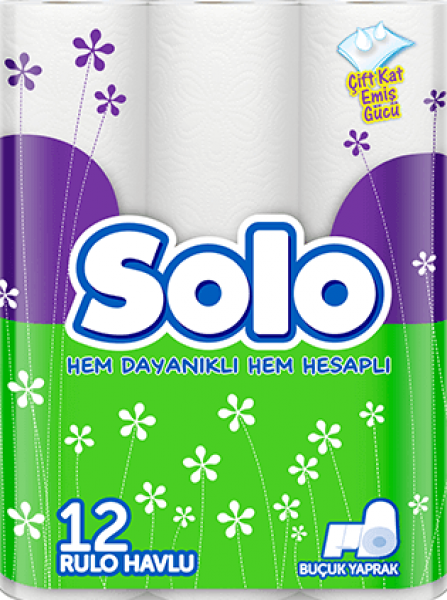 Solo Kağıt Havlu 12 Rulo (12 Rulo)