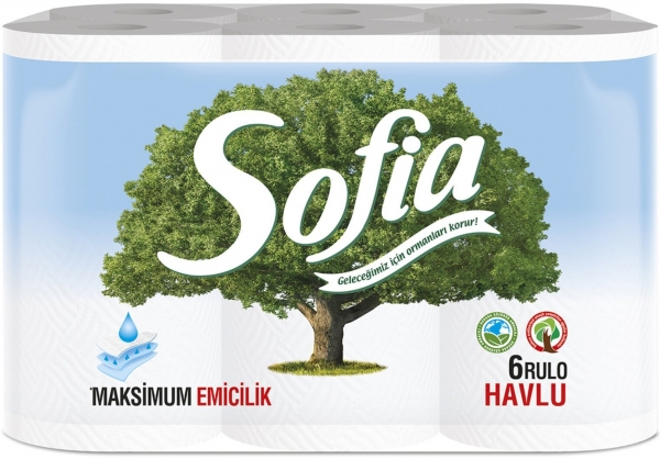 Sofia Kağıt Havlu 6 Rulo (6 Rulo)