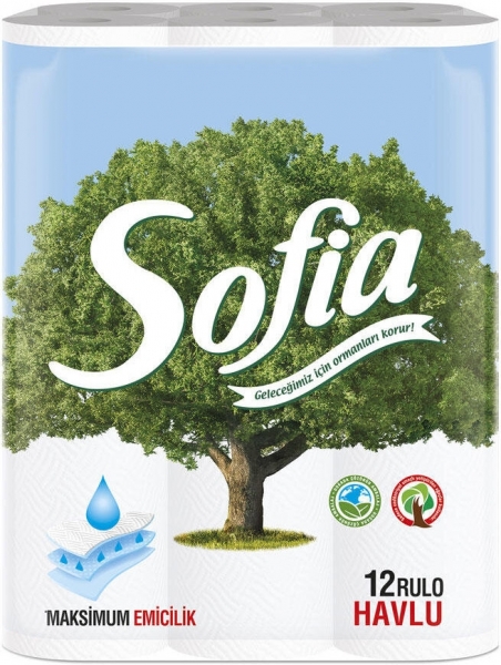 Sofia Kağıt Havlu 12 Rulo (12 Rulo)