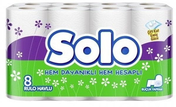 Solo Kağıt Havlu 8 Rulo (8 Rulo)