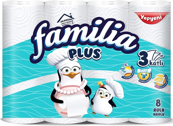 Familia Plus Kağıt Havlu 8 Rulo (8 Rulo)