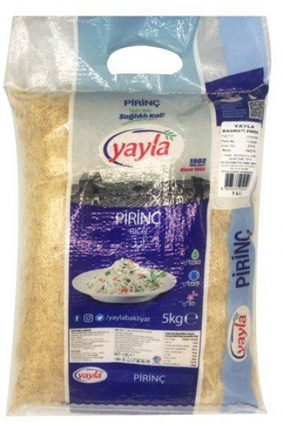 Yayla Gurme Basmati Pirinç 5 kg (5 kg)