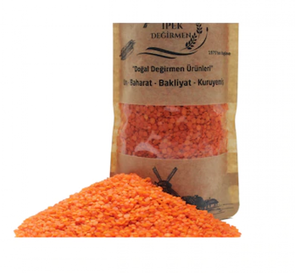 İpek Değirmen Doğal Kırmızı Yaprak Köy Mercimek 1 kg