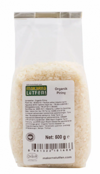 Makarna Lütfen Organik Pirinç 500 gr
