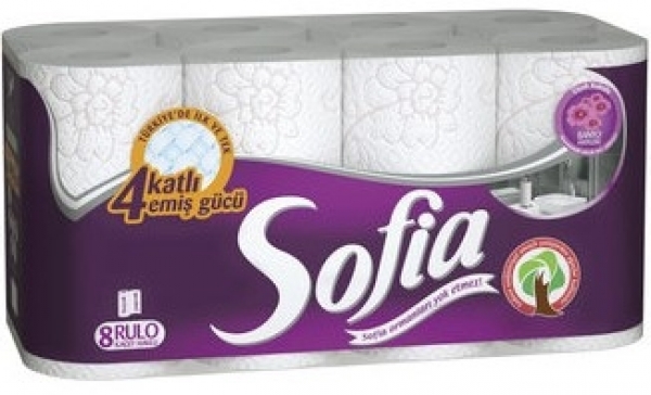 Sofia Banyo Çiçek Kokulu Kağıt Havlu 8 Rulo (8 Rulo)