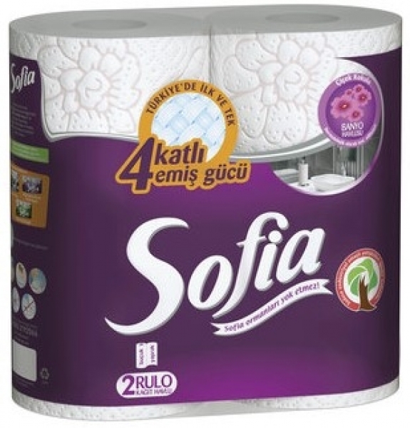 Sofia Banyo Çiçek Kokulu Kağıt Havlu 2 Rulo (2 Rulo)