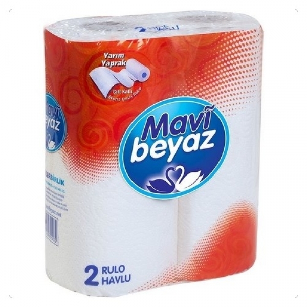 Mavi Beyaz Kağıt Havlu 2 Rulo (2 Rulo)