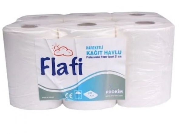 Flafi 21 cm Hareketli Kağıt Havlu 6 Rulo