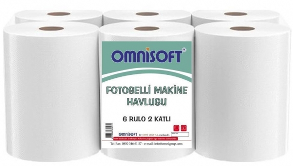 Omnisoft 21 cm Hareketli Kağıt Havlu 6 Rulo