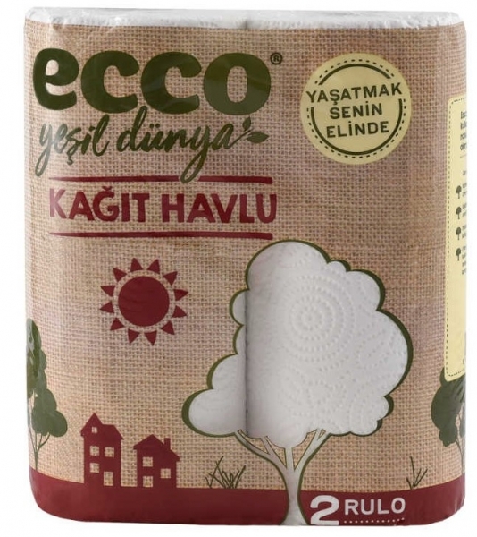 Ecco Yeşil Dünya Kağıt Havlu 2 Rulo