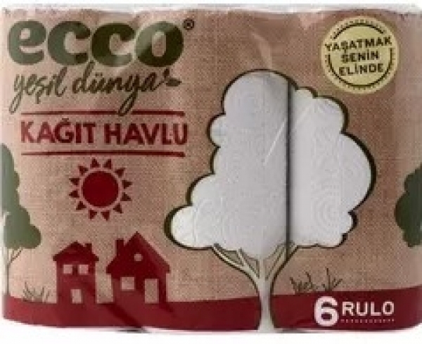 Ecco Yeşil Dünya Kağıt Havlu 6 Rulo
