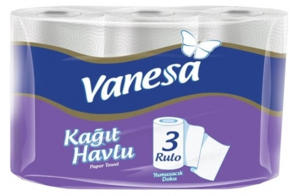 Vanesa Kağıt Havlu 3 Rulo (3 Rulo)