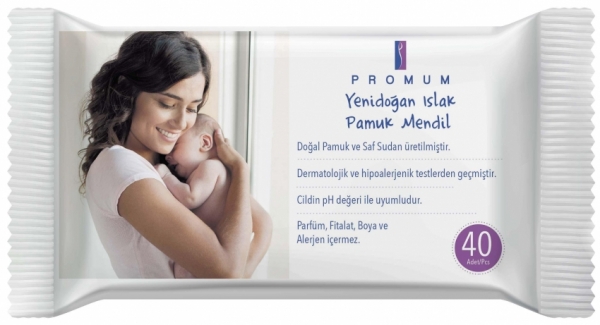 Promum Yenidoğan Islak Pamuk Mendil