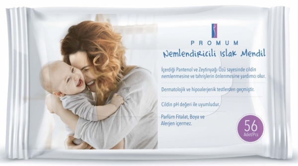 Promum Nemlendiricili Islak Pamuk Mendil