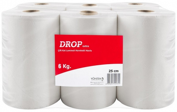 Drop Extra 25 cm Hareketli Kağıt Havlu 6 Rulo