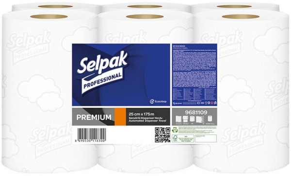 Selpak Professional Premium Sensörlü 175 m Kağıt Havlu 6 Rulo (175 m)